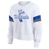 NCAA Kentucky Wildcats Women's White Terry Crew Neck Sweatshirt - 2 of 3