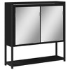 CLIHOME Modern Wall-Mounted 2 Doors Bathroom Mirror Cabinet Engineered Wood for Storage - 2 of 4