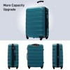 3 Piece Luggage Set With Spinner Wheel 3-digit Combination TSA Lock ABS Lightweight Suitcase For Business Travel 3 Sizes 20" 24" 28" - 2 of 4