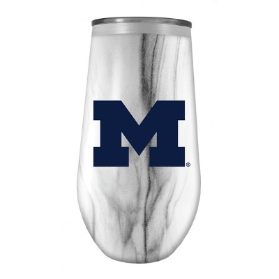 NCAA  Michigan Wolverines 16oz Marble Tall Stemless Stainless Steel Tumbler