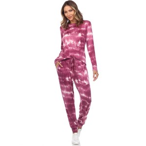 Women's 2 Piece Super Soft Lounge Set  - White Mark - 1 of 4