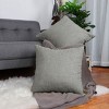 PiccoCasa Linen Blank Cotton Lined Cushion Decors Square Throw Pillowcases 2Pcs - 4 of 4