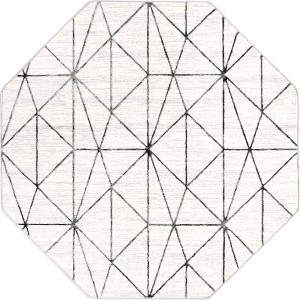 Unique Loom    Matrix Trellis Geometric Area Rug - 1 of 4