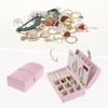Unique Bargains Travel PU Leather Jewelry Storage Display Holder - 2 of 4