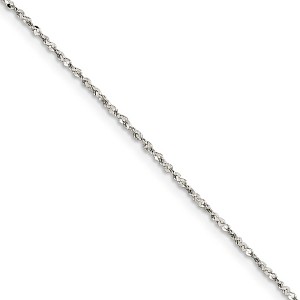 Black Bow Jewelry 1mm, Sterling Silver, Twisted Serpentine Chain Necklace - 1 of 4