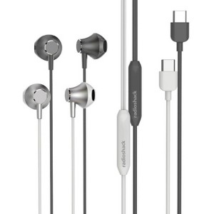 RadioShack 2 Pack (1 Gray and 1 White) In-Ear Earphones with Type-C Inputs For All Smart Phones - 1 of 4