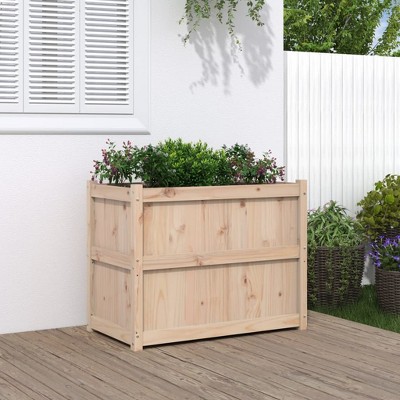 vidaXL Garden Planter 35.4"x19.7"x27.6" Solid Wood Pine