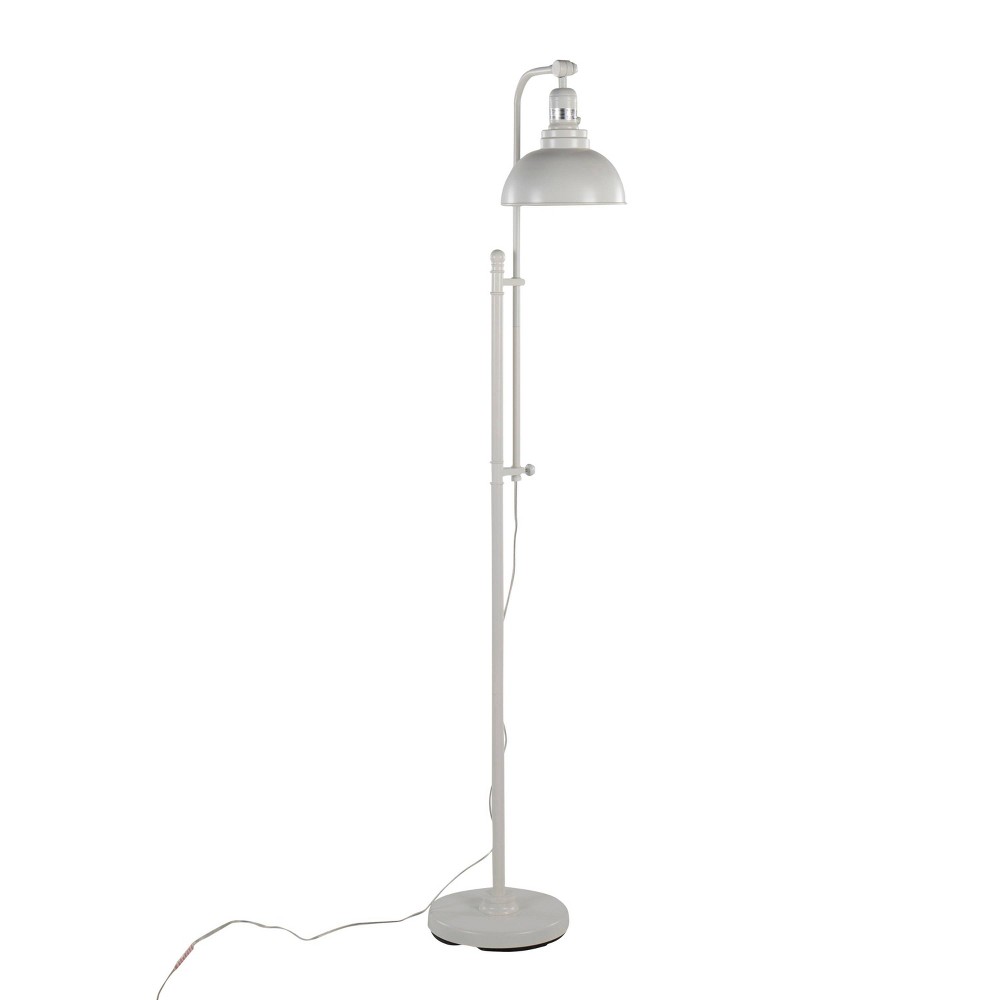 Photos - Floodlight / Garden Lamps LumiSource Emery Industrial Floor Lamp in White Metal