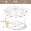 LunaLulinlk Lazy Susan Turntable for Cabinet, 9" Clear Plastic Spinning Spice Rack Storage Cosmetic Makeup Organizers for Pantry, Shelf - 2 of 4
