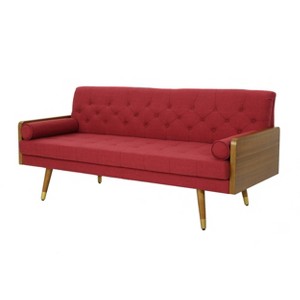 Jalon Mid Century Modern Sofa Red - Christopher Knight Home