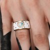 SOHI Women's Daisy White The Evil Heart Finger Ring - 3 of 4