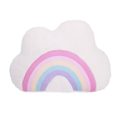 New York Reversible Sequin Rainbow Cloud Pillow