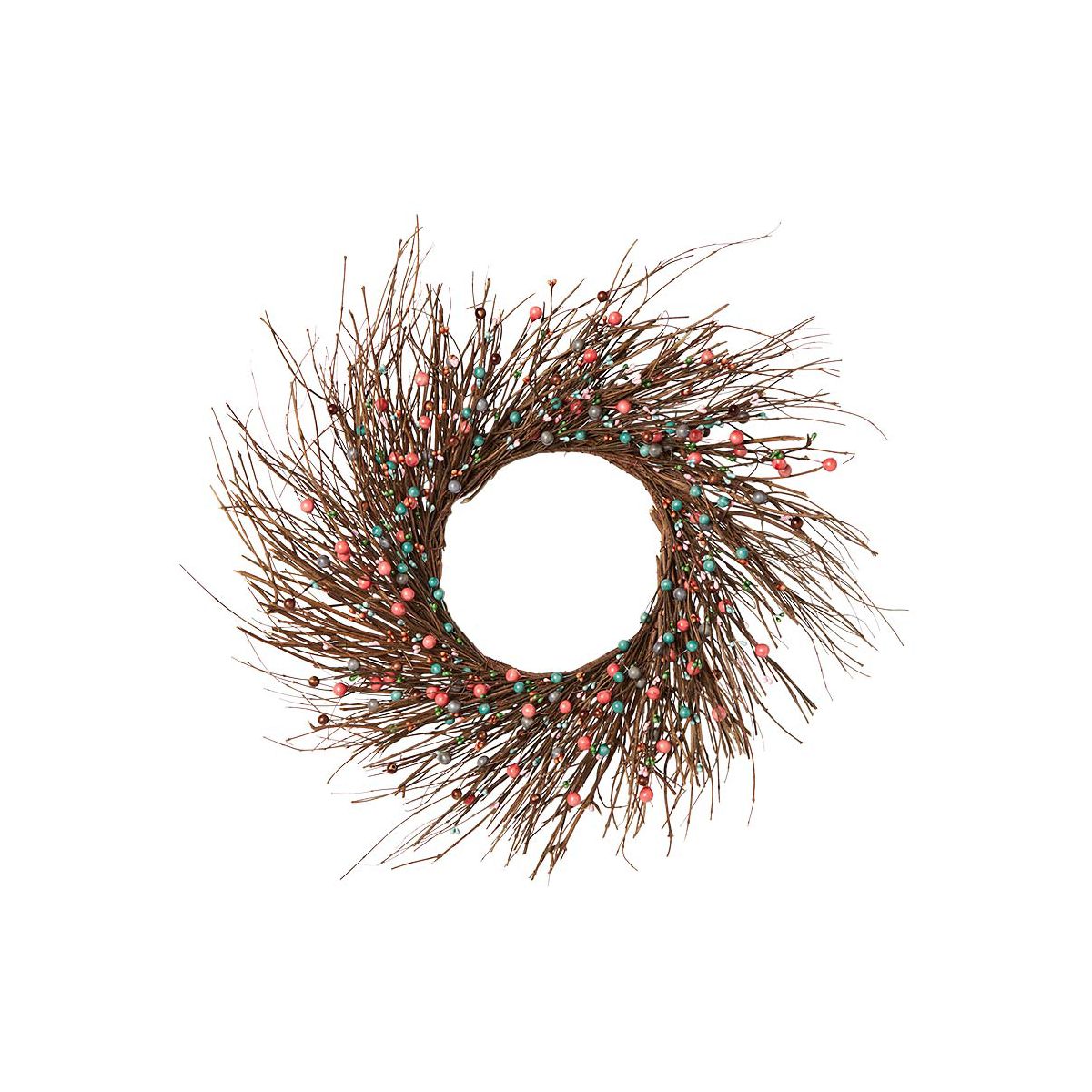 The Lakeside Collection Colorful Country Berry Wreath, Garland or LED Candle - - thumbnail 9