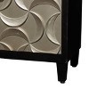 Modern Crescent Moon Pattern Wood Rectangle Cabinet Black - Olivia & May: Chic Decorative Storage - 3 of 4
