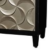 Modern Crescent Moon Pattern Wood Rectangle Cabinet Black - Olivia & May: Chic Decorative Storage - image 3 of 4