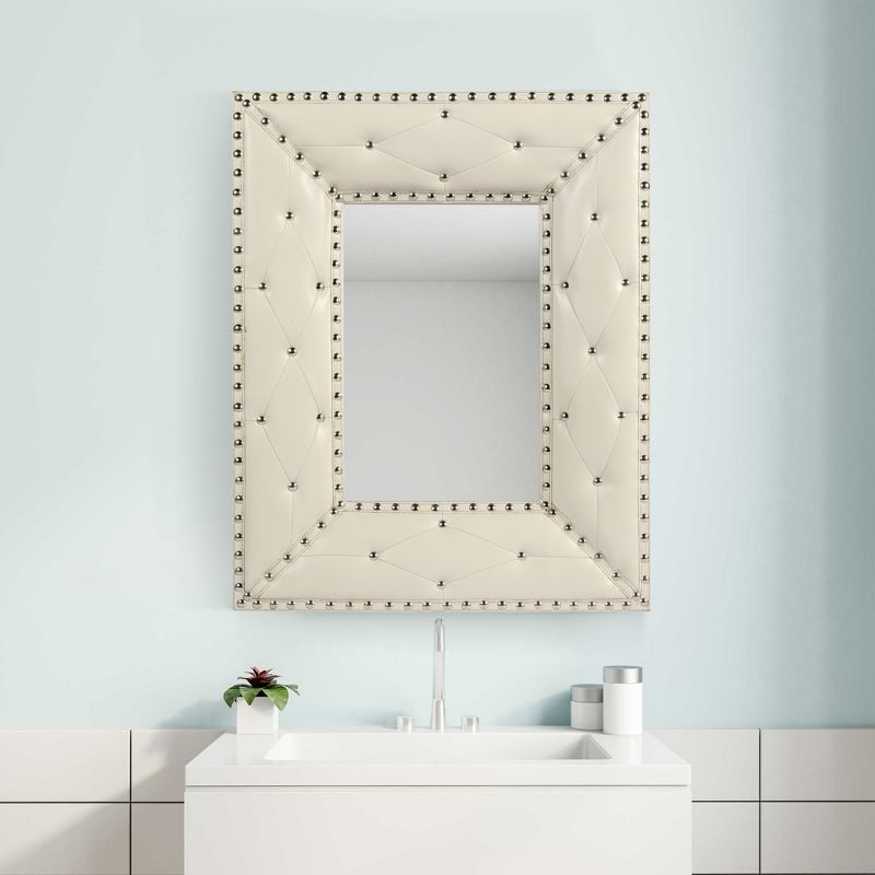 Sofie 21" x 26" Decorative Wall Mirrors With Rectangle PU Covered MDF Framed Mirror-The Pop Home, 4 of 9