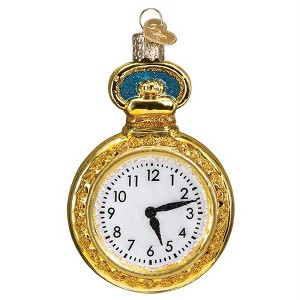 Old World Christmas Glass Blown Ornament for Christmas Tree, Pocket Watch - 1 of 4