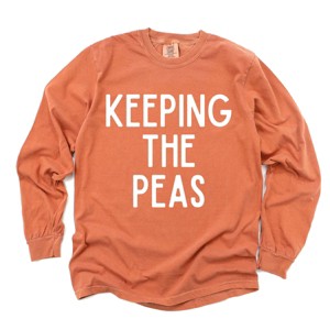 Simply Sage Market Keeping The Peas Garment Dyed Long Sleeve - 1 of 4