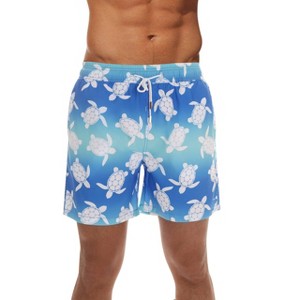 Whiskey and Oak Mens Swimming Trunks Shorts with Pockets Quick Dry Bathing Suit - 1 of 3