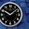 Seiko 10" Easy Reader Black Wall Clock with Luminous Glow-In-The-Dark Hands - 2 of 4