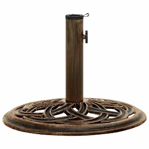 vidaXL Umbrella Base Patio Parasol Umbrella Stand Weighted Base Cast Iron - Bronze 17.3" x 12.2" - 1 of 4