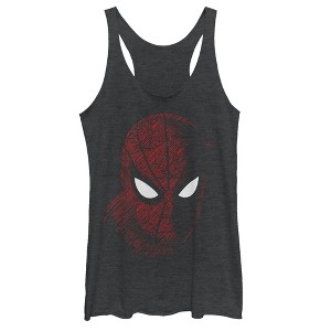 Women's Marvel Spider-Man: Far From Home Tech Pattern Racerback Tank Top - 1 of 3