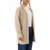 Clearlove Girls' Long Sleeve Open Front Knit Cardigan Cozy Loose Fit Sweater With Pockets Fall Winter Layering Piece - 3 of 4