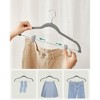 SONGMICS 30 Packs Velvet Skirt Pants Hangers Velvet Hangers with Adjustable Clips Non Slip Space Saving Clothes Hangers - 3 of 4