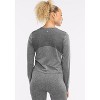 Peloton Women's Seamless Melange Long Sleeve, Black - 3 of 4