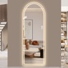 Whisen Rimless LED Full Length Mirror with Lights 3-Color Dimmable Touch Control Wall Mounted or Floor Standing, 65"x21" - 3 of 4