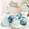30-Count 2.36-inch Clear Plastic Shatterproof Christmas Ornaments Clear/Blue - 4 of 4