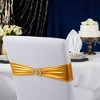 Juvale Gold Chair Sashes with Silver Buckles for Wedding Reception, Baby Shower, Birthday Party, Fits 13.5- to 16.5-Inch Chair Backs (100 Pack) - 2 of 4