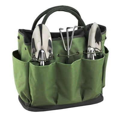 Picnic at Ascot Eco Gardening Tote with 3 Tools - Forest Green