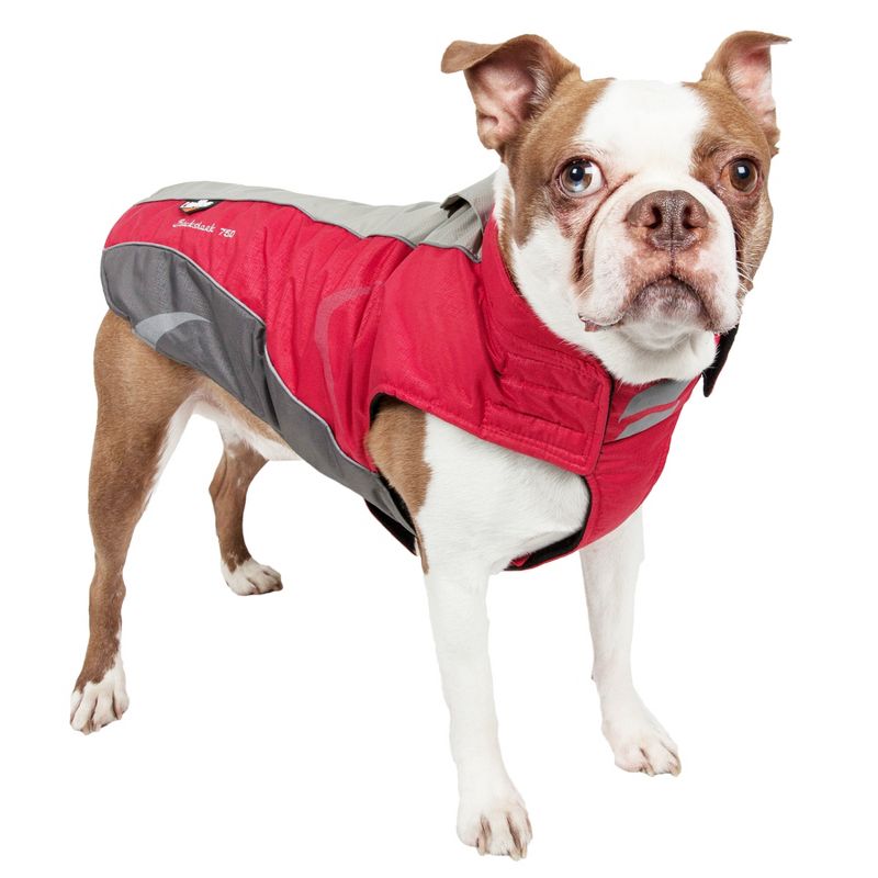 Dog Helios Altitude-Mountaineer Wrap-Velcro Protective Waterproof Dog and Cat Coat with Blackshark Technology - Red & Gray, 3 of 8