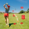 VEVOR Backyard Golf Game, 6 Hole Golf Course, Golf Game Practice Games, Golf Chipping Game for Family, Adults and Kids, Red - 2 of 4