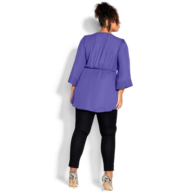 Women's Plus Size Shibara Vibes Top -  royal blue | CITY CHIC, 4 of 7