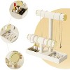 2-Tier Jewelry Display Stand with Tray, Organizer for Necklaces, Bracelets, Watches & Hair Ties, Beige - 4 of 4