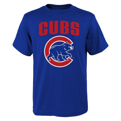 MLB Chicago Cubs Boys' Oversize Graphic Core T-Shirt - XS