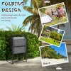 4 Piece Folding Patio Camping Chair Set, Sports Chairs for Adults with Armrests, Mesh Fabric Seat for Lawn - 4 of 4