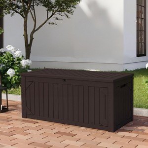 Dyonery Black multi-purpose large-sized storage box, waterproof, sun-proof and anti-corrosion, suitable for both indoor and outdoor use - 1 of 4