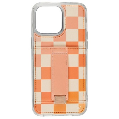 Walli Cases Sunrise in Check by Bethanie Garcia Phone Case with Wallet and Finger Strap