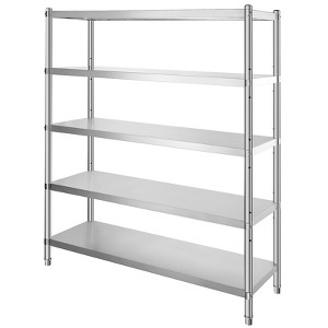 VEVOR Storage Shelf, 5-Tier Storage Shelving Unit, Stainless Steel Garage Shelf, 70.9 x 17.7 x 70.9 inch Heavy Duty Storage Shelving, Silver - 1 of 4