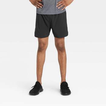 Men's 2 in 1 Running Shorts with Liner 5 Quick Dry Athletic Shorts - Black  Orange / S