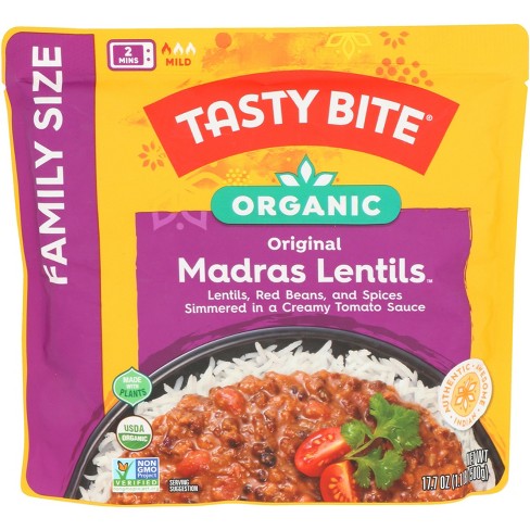 Tasty Bite Madras Lentils Original - Case Of 6 - 17.7 Oz : Target