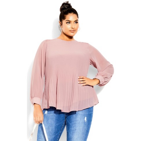 City Chic| Women's Plus Size Lust After Top - Rose - 22w : Target