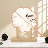 Unique Bargains Detachable Flat Angle Multi-Function Fan Display Stand Wood Color 1 Pc - 2 of 4
