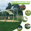 Large Chicken Coop Metal Chicken Run with Waterproof and Anti-UV Cover, Dome Shaped Walk-in Fence Cage Hen House for Outdoor and Yard Farm Use - 3 of 4