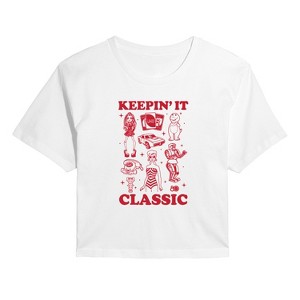 Women's - Mattel - Keepin It Classic Cropped Graphic T-Shirt - 1 of 4