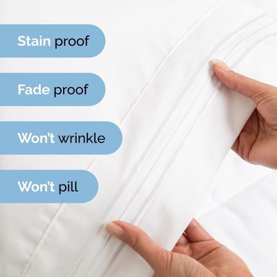 Queen White Microfiber Deep Pocket Bed Sheet Set