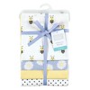 Hudson Baby Infant Girl Cotton Flannel Receiving Blankets, Daisy Bee, One Size - 2 of 4